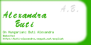 alexandra buti business card